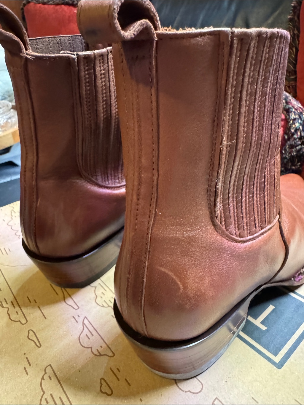 Tecovas Brown Leather Women’s Ankle Booties — image 5 of 8